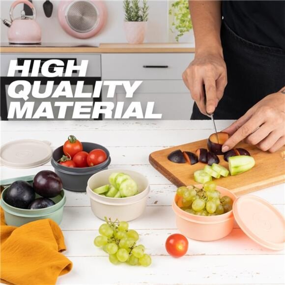 Food Storage Containers 10 Pack 9 Oz Airtight Leakproof Mini Lunch Snack Bowls - Picture 2 of 7